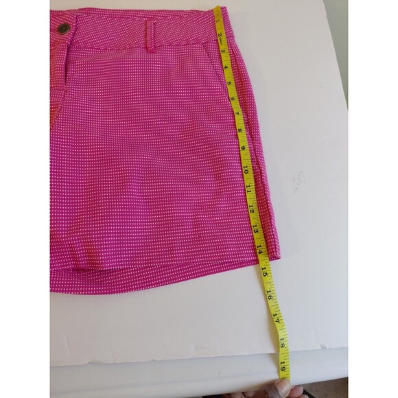 Isaac Mizrahi NY Size 10 Hot Pink w/White Polka Dot Shorts w/Pockets - Picture 6 of 8
